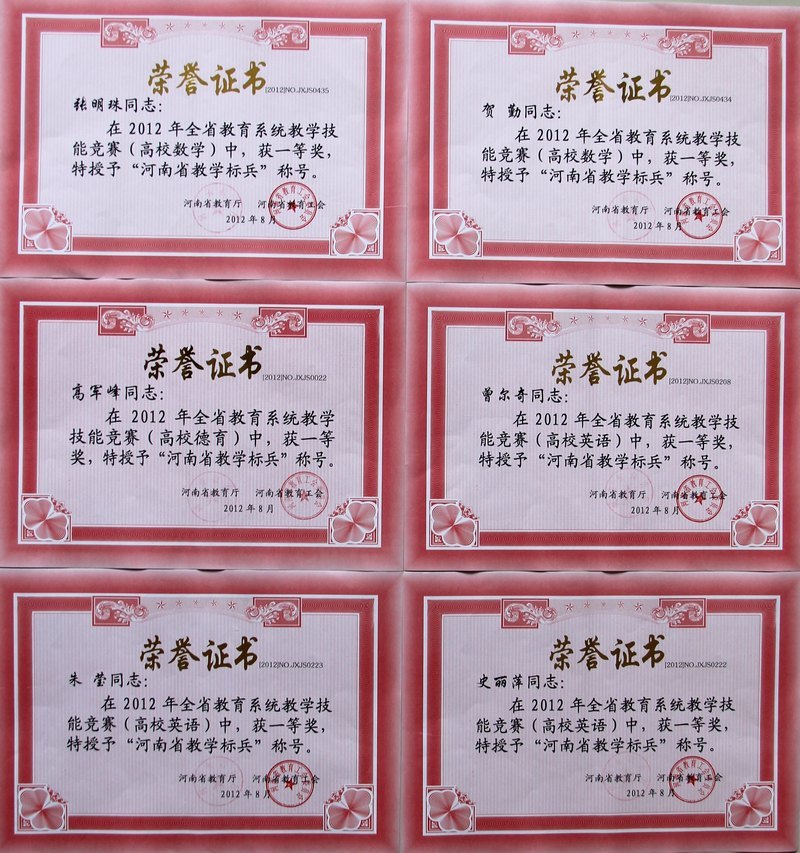 許昌學院教師參加河南省教學技能競賽喜獲佳績
