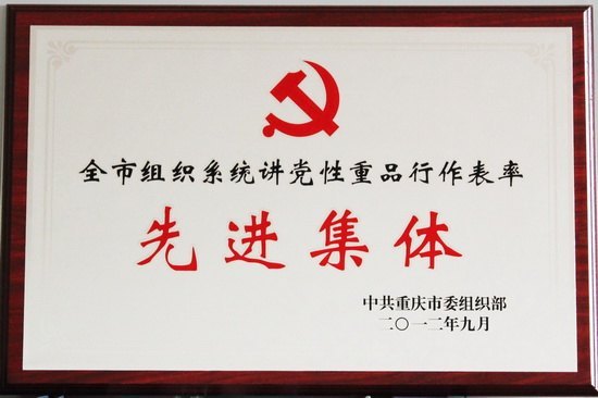 黨委組織部榮獲“全市組織系統(tǒng)講黨性重品行作表率先進(jìn)集體”稱號