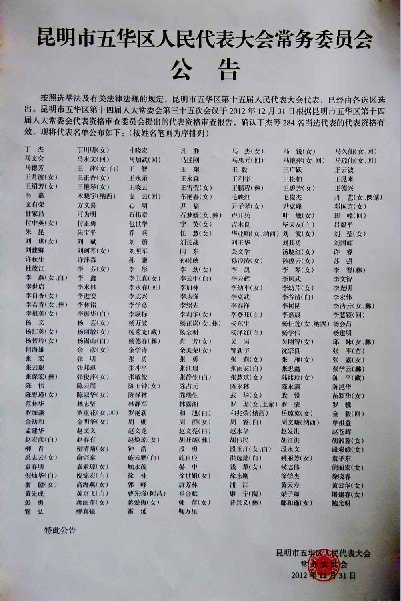 王昆來院長當選昆明市五華區人大代表